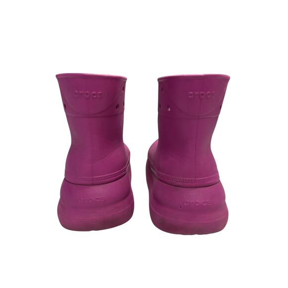 Crocs Rain Boots Magenta Purple Rubber‎ Waterproof W8 M6 Iconic Comfort Gorpcore - Picture 4 of 7